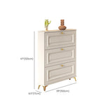 Adjustable Wood Hallway White Drop Front Shoe Storage Image - 33