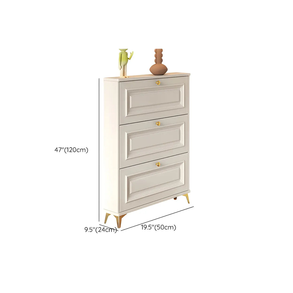 Adjustable Wood Hallway White Drop Front Shoe Storage Image - 34
