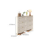 Adjustable Wood Hallway White Drop Front Shoe Storage Image - 46