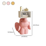 Adorable Elephant Resin Open Storage Kids Nightstand #size
