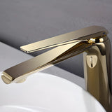 Aerator Included Copper Silver Bathroom Sink Faucet Image - 9