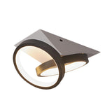Aisle Modern Black Double Ring LED Flush Mount Light Image - 3