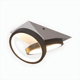 Aisle Modern Black Double Ring LED Flush Mount Light Image - 4