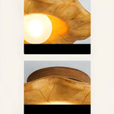 Aisle Natural Flower Wood Resin Semi-Flush Mount Light Image - 4