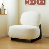 Alpaca Wool Biscuit Back Cherry Wood Sled Side Chair Image - 7