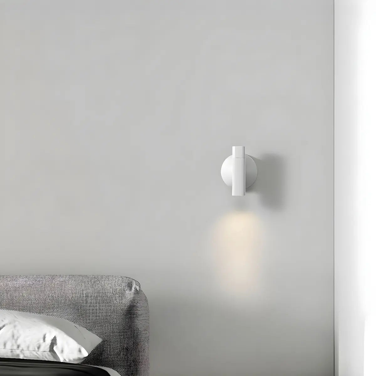 Aluminum Globe Base Cylinder Bedroom Reading Wall Light Image - 4