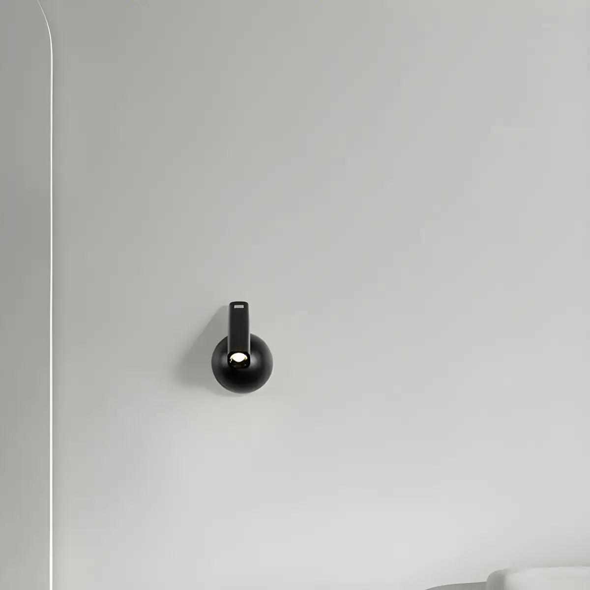 Aluminum Globe Base Cylinder Bedroom Reading Wall Light Image - 5