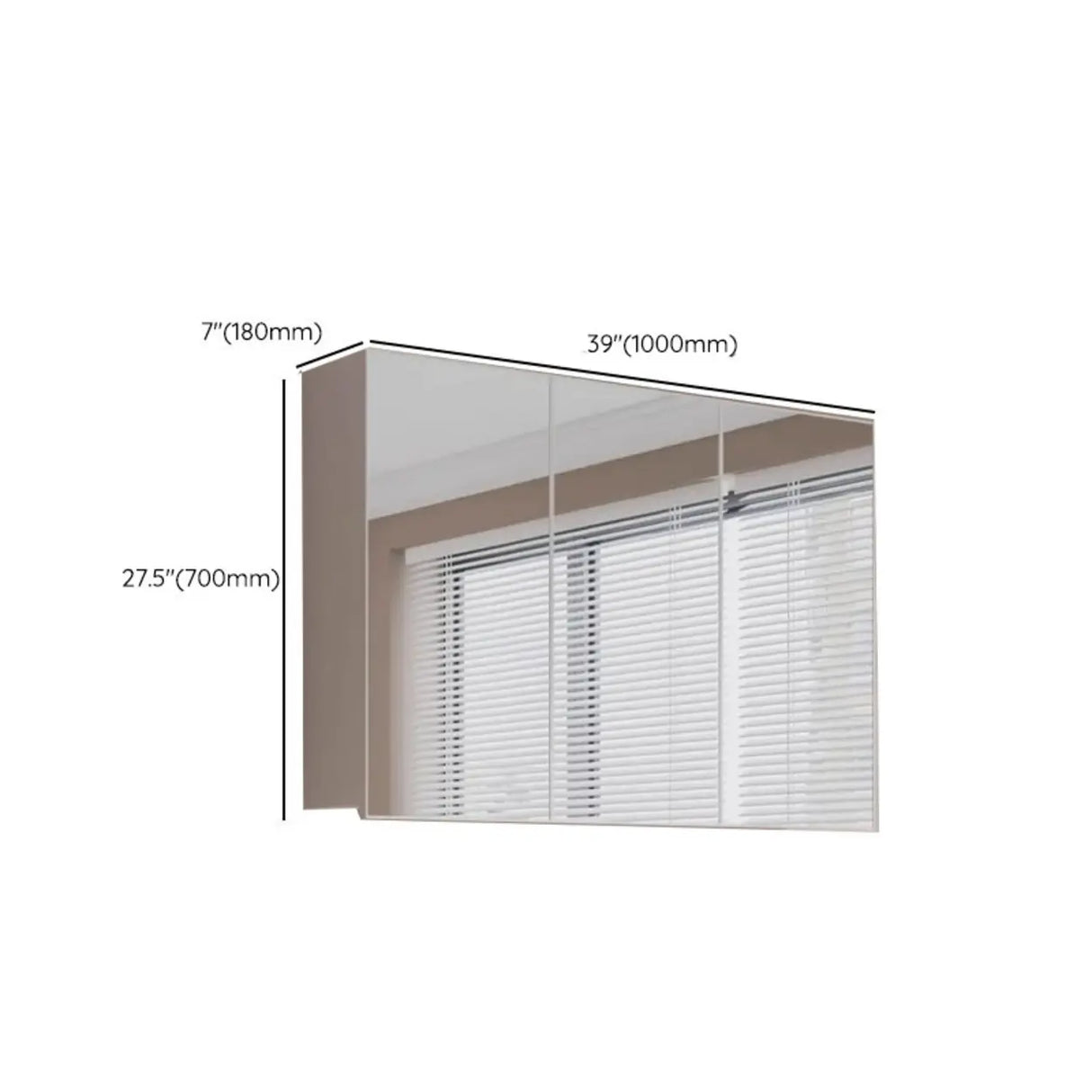 Aluminum Rectangle Frameless Mirrored Medicine Cabinet Image - 14