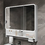 Aluminum Rectangle White LED Mirror Medicine Cabinet Image - 11