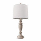 American Country Simple Solid Wood Bedroom Table Lamp Image - 6