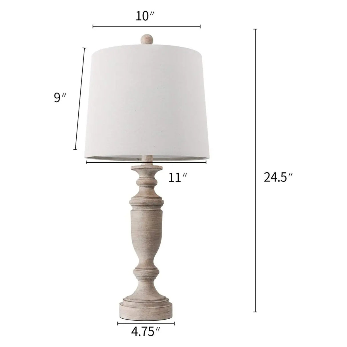 American Country Simple Solid Wood Bedroom Table Lamp 