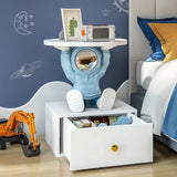 Animal Shape Tip Resistant Wood Storage Kids Nightstand Image - 4