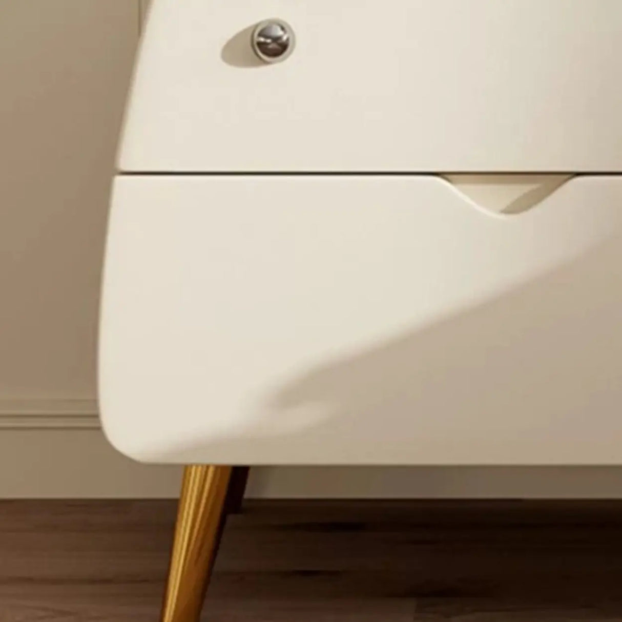 Animal Theme Leather Wood Kids Nightstand with 2-Drawer Image - 14