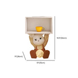 Animal Theme Resin Kids Nightstand with Open Storage #size