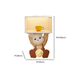 Animal Theme Resin Kids Nightstand with Open Storage Image - 8