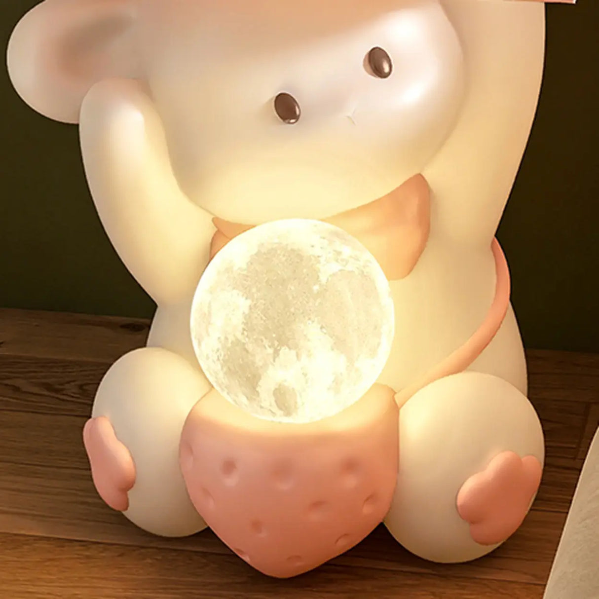 Animals Resin Wood Tip Resistant Light Kids Nightstand Image - 10