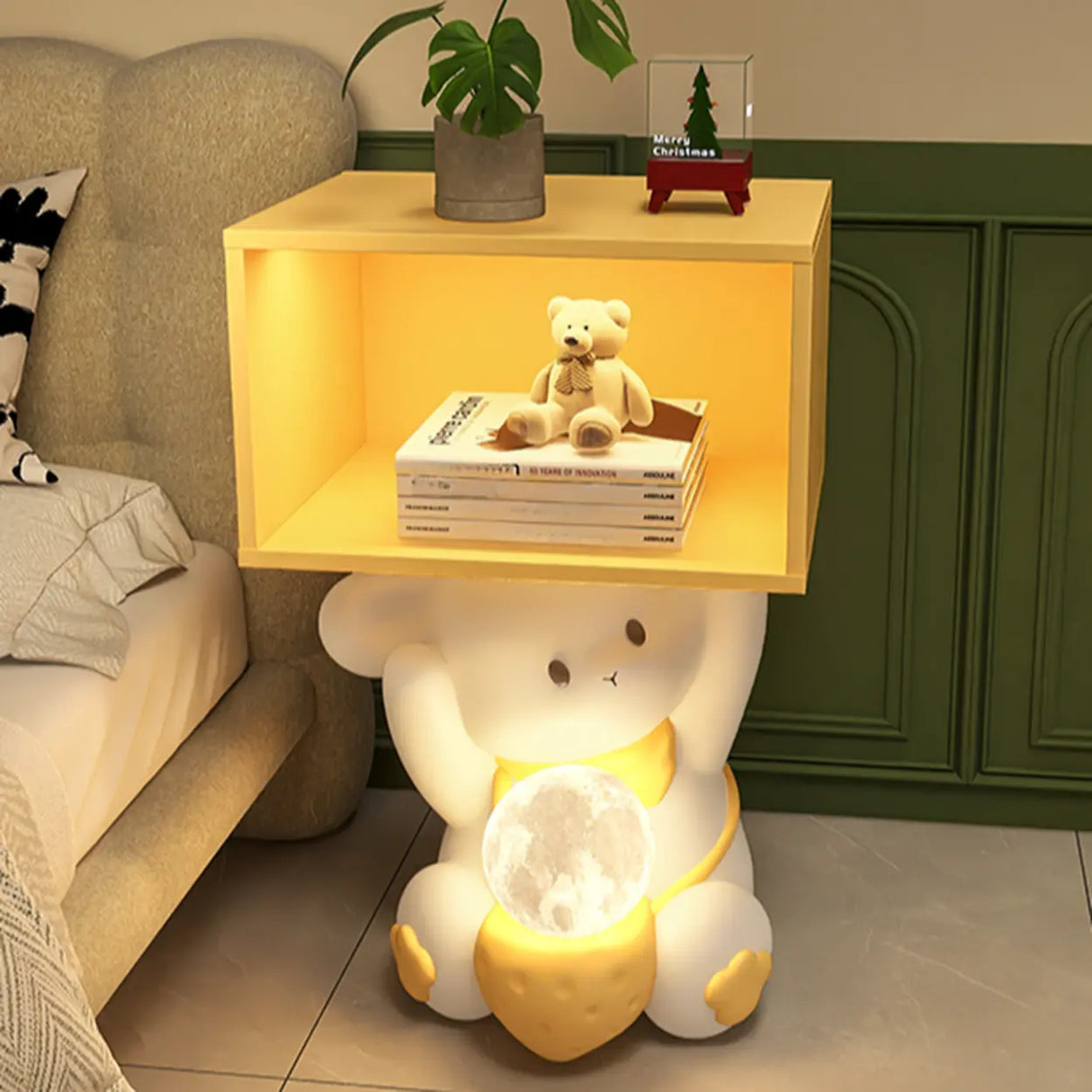 Animals Resin Wood Tip Resistant Light Kids Nightstand Image - 12