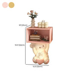 Animals Resin Wood Tip Resistant Light Kids Nightstand #size