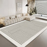 Anti-Slip Backing Modern Striped Polyester Area Rug Image - 3