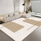 Anti-Slip Backing Modern Striped Polyester Area Rug Image - 6