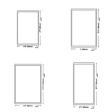 Anti-Slip Design Abstract White Rectangular Area Rug #size