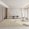 Anti-Slip Modern Geometric Plush Apricot Area Rug Image - 1