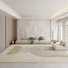 Anti-Slip Modern Geometric Plush Apricot Area Rug Image - 3