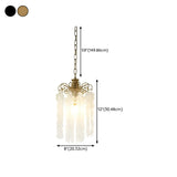 Antique Bronze Chain Bedroom Clear Crystal Pendant Light #size