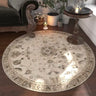 Antique Circular Southwestern Cotton Blue Area Rug Image - 9