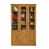 Antique Glass Doors Wood Barrister Storage Bookcase Image - 12