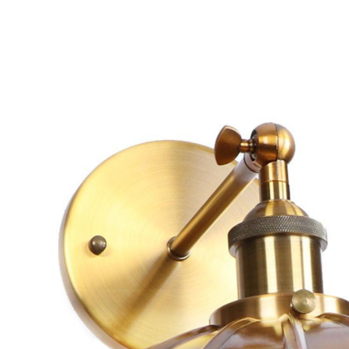 Antique Gold Cone Metal LED Wall Light Fixture Image - 15