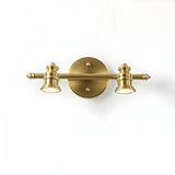 Antique Gold Straight Copper Vanity Bathroom Light Image - 3