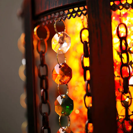 Antique Lantern Stained Glass Moroccan Wall Sconce  Image - 4