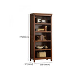 Antique Multi-shelf Brown Wood Timber Tall Bookcase Image - 26
