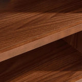 Antique Multi-shelf Brown Wood Timber Tall Bookcase Image - 7