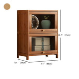 Antique Vertical Brown Wood Cabinet Storage Bookcase Image - 26