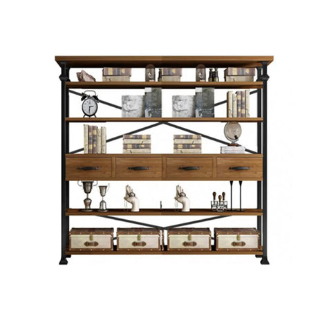 Antique Vertical Open-Frame Etagere Display Bookshelf Image - 2