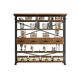 Antique Vertical Open-Frame Etagere Display Bookshelf Image - 2