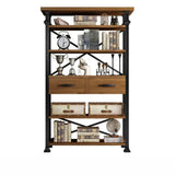 Antique Vertical Open-Frame Etagere Display Bookshelf Image - 3