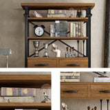 Antique Vertical Open-Frame Etagere Display Bookshelf Image - 9