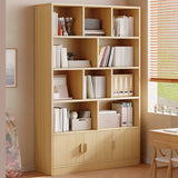 Antique Wooden Brown Standard Closed Storage Bookcase Image - 10
