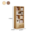Antique Wooden Brown Standard Closed Storage Bookcase #size
