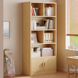 Antique Wooden Brown Standard Closed Storage Bookcase Image - 2