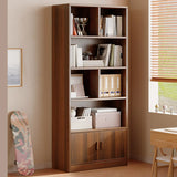 Antique Wooden Brown Standard Closed Storage Bookcase Image - 3