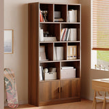 Antique Wooden Brown Standard Closed Storage Bookcase Image - 7