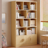 Antique Wooden Brown Standard Closed Storage Bookcase Image - 8