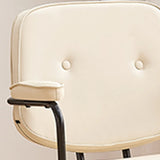 Apricot Modern Swivel Leather Adjustable Office Chair Image - 11