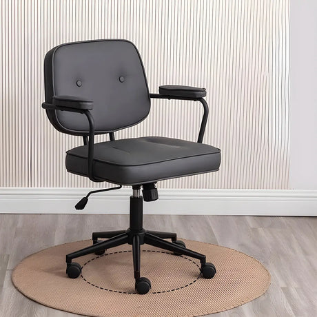 Apricot Modern Swivel Leather Adjustable Office Chair Image - 2