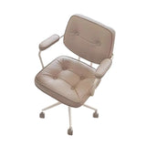 Apricot Modern Swivel Leather Adjustable Office Chair Image - 8