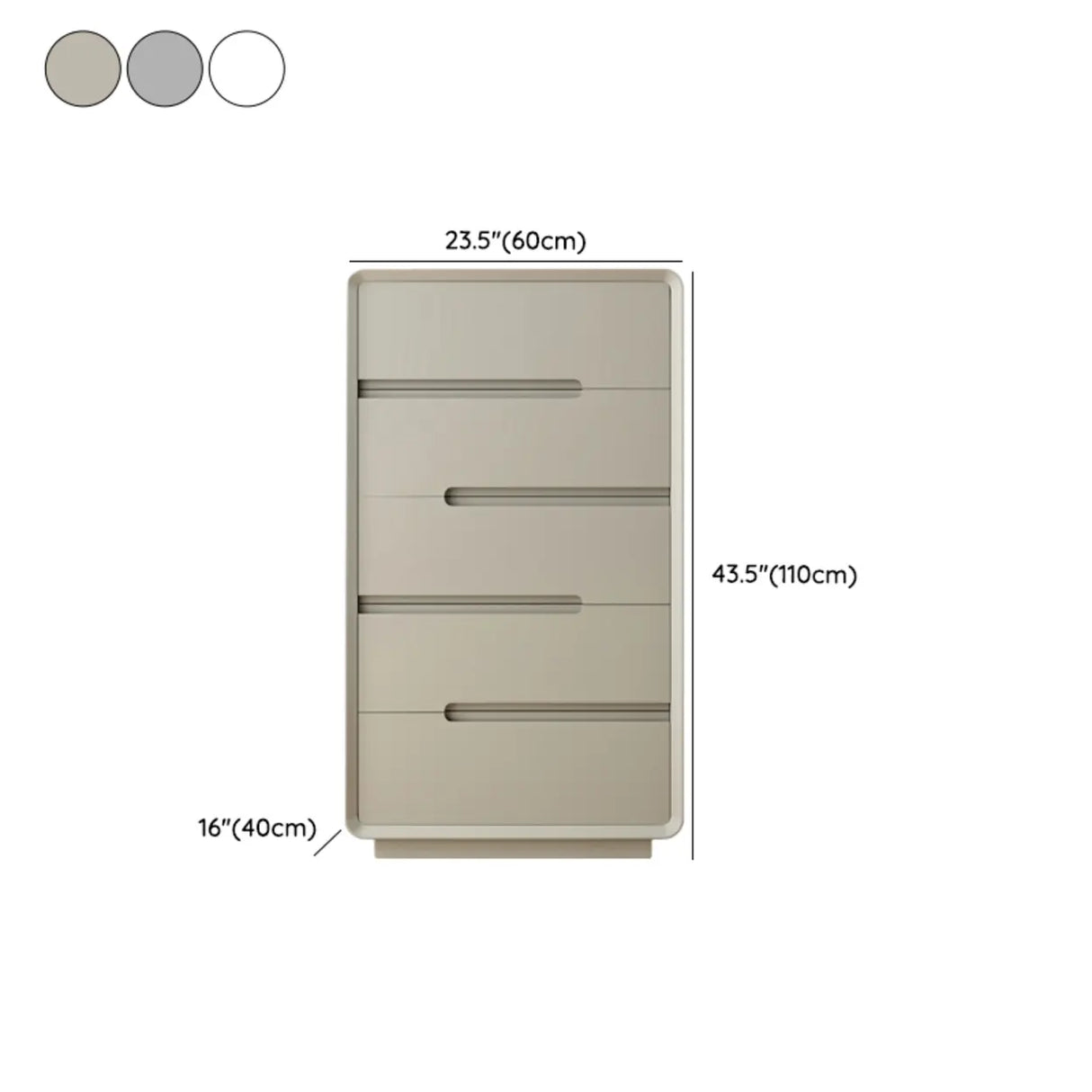 Apricot Wood Dresser with Soft-Close Drawers 